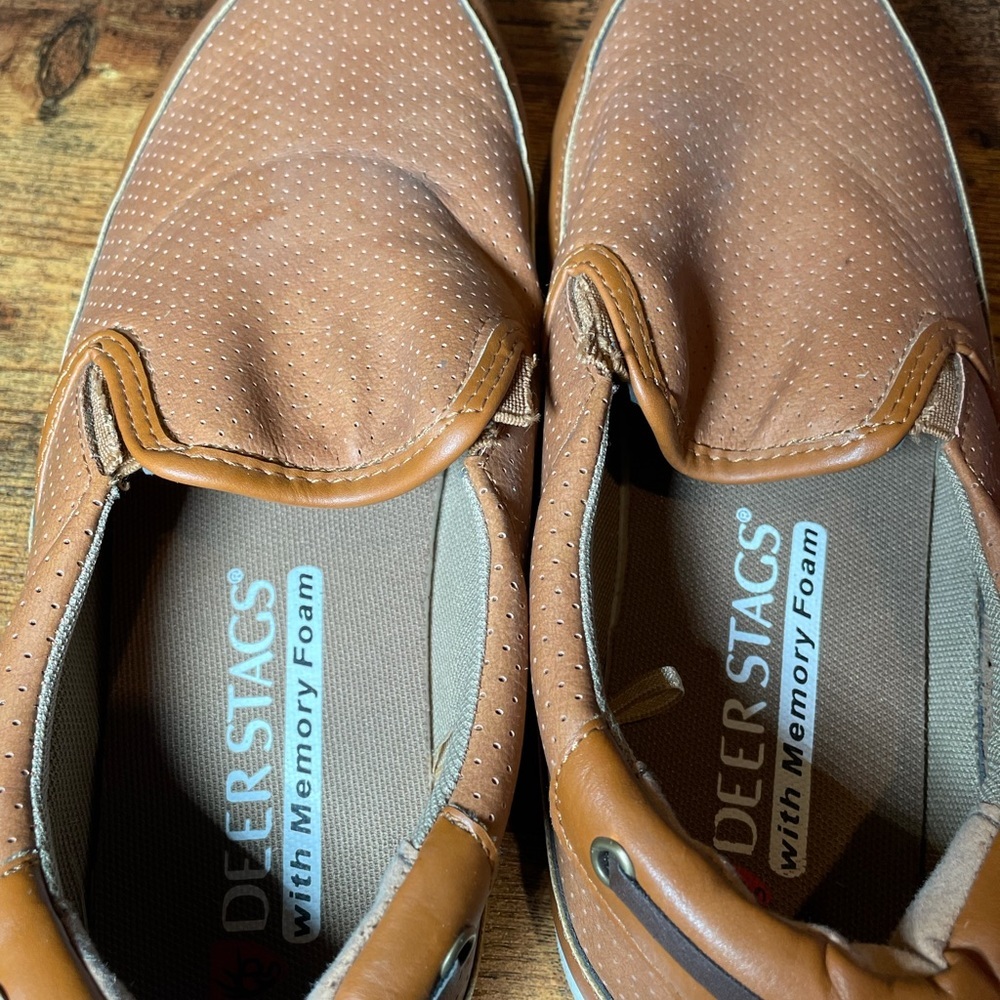 Deer Stags Brown Men’s Loafer Shoes-with memory foam #7876301 size 10d